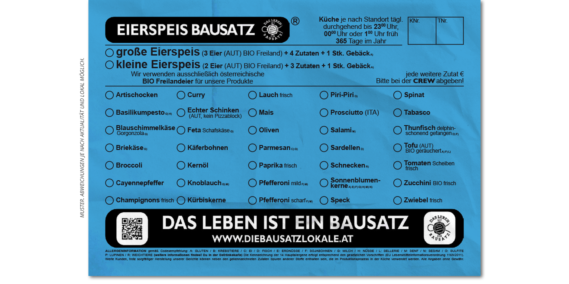 Kaffee, Pub, Restaurant, Pizza, Burger, Bausatz, Graz, Sägewerk, Posaune, Zeppelin, Grammophon, Bierbaron, Continuum, Area5, Airea55, Propeller, MollyMalone, Pfandl, Toast, Eierspeis, Salat, Nudel, Waffel, Party, Reservierung, PBB, SPZG