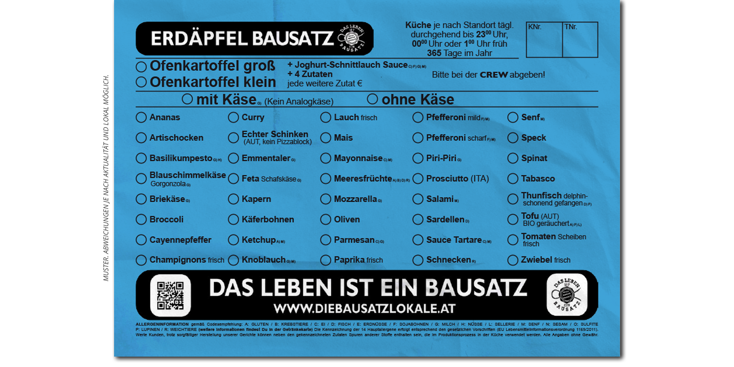 Kaffee, Pub, Restaurant, Pizza, Burger, Bausatz, Graz, Sägewerk, Posaune, Zeppelin, Grammophon, Bierbaron, Continuum, Area5, Airea55, Propeller, MollyMalone, Pfandl, Toast, Eierspeis, Salat, Nudel, Waffel, Party, Reservierung, PBB, SPZG