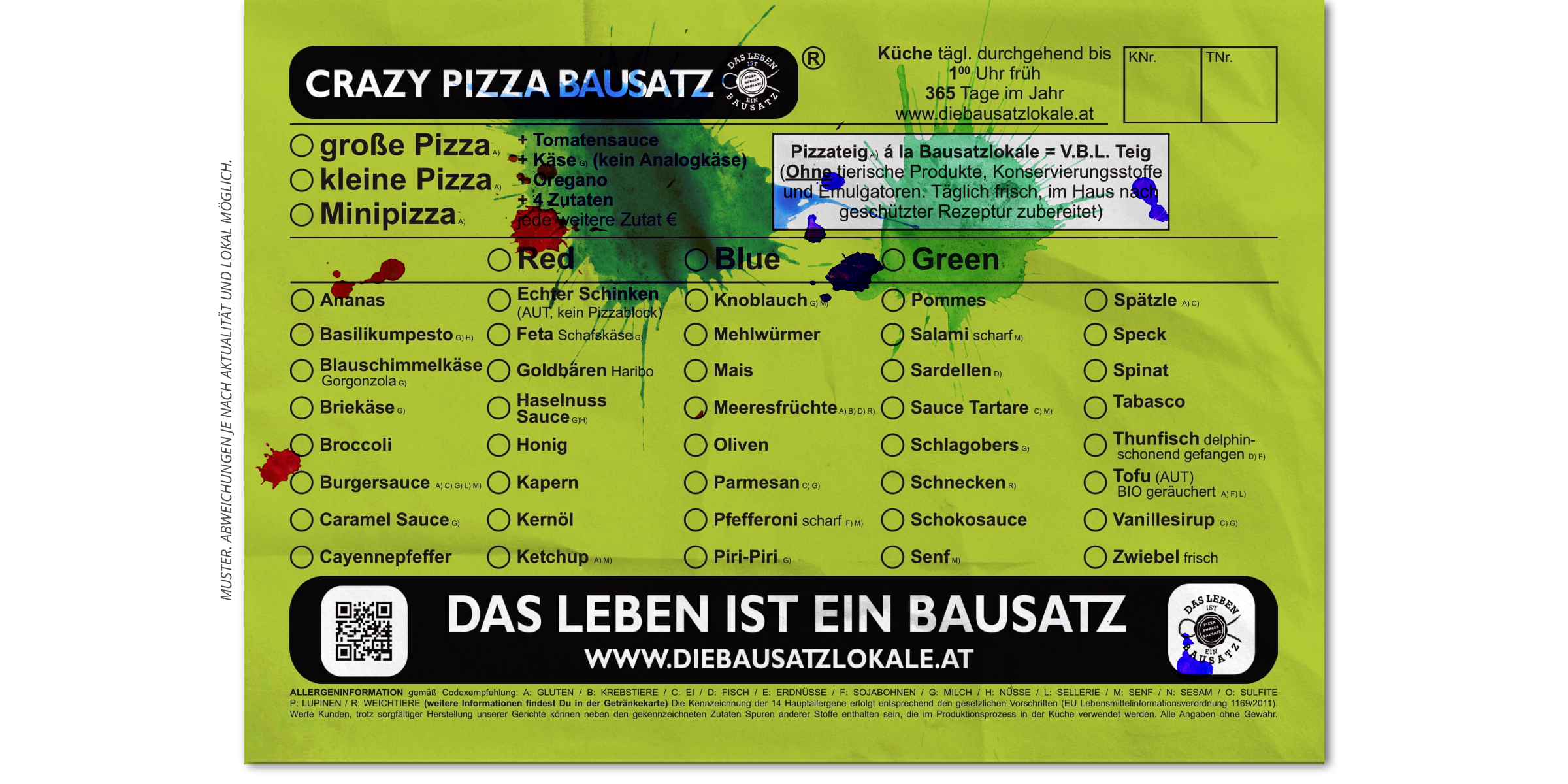 Kaffee, Pub, Restaurant, Pizza, Burger, Bausatz, Graz, Sägewerk, Posaune, Zeppelin, Grammophon, Bierbaron, Continuum, Area5, Airea55, Propeller, MollyMalone, Pfandl, Toast, Eierspeis, Salat, Nudel, Waffel, Party, Reservierung, PBB, SPZG