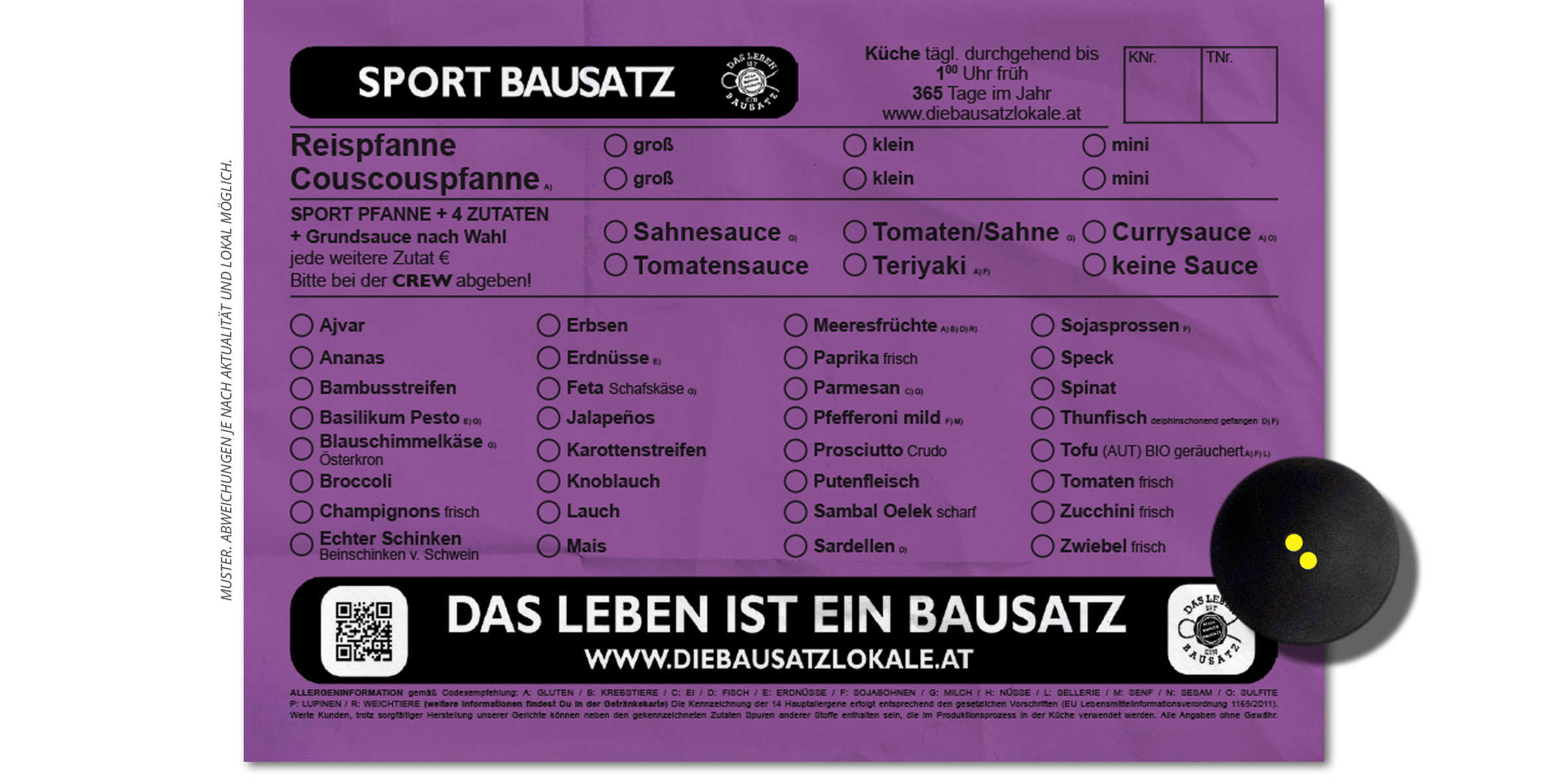 Kaffee, Pub, Restaurant, Pizza, Burger, Bausatz, Graz, Sägewerk, Posaune, Zeppelin, Grammophon, Bierbaron, Continuum, Area5, Airea55, Propeller, MollyMalone, Pfandl, Toast, Eierspeis, Salat, Nudel, Waffel, Party, Reservierung, PBB, SPZG